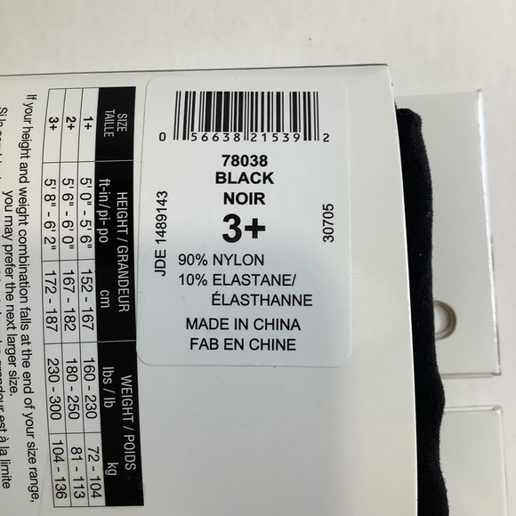 SECRET Black Supreme Comfort Suede Opaque Tights Size 3+ - Picture 5 of 7